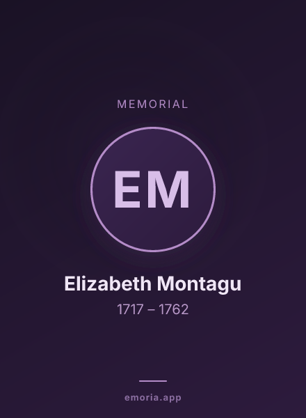 Memorial portrait of Elizabeth Montagu