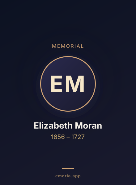 Memorial portrait of Elizabeth Moran