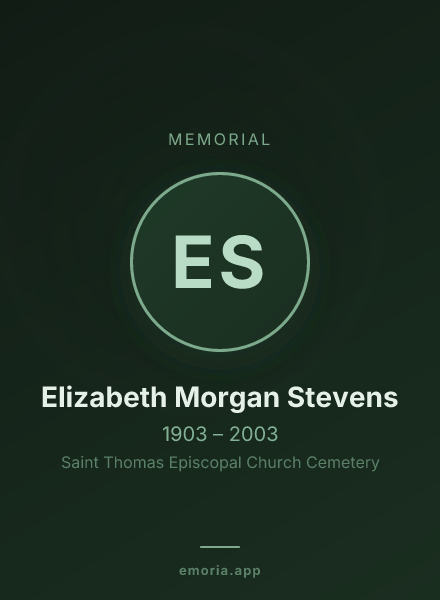 Memorial portrait of Elizabeth Morgan Stevens