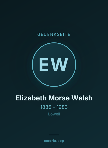 Gedenkportrait von Elizabeth Morse Walsh