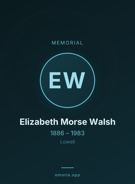 Memorial portrait of Elizabeth Morse Walsh
