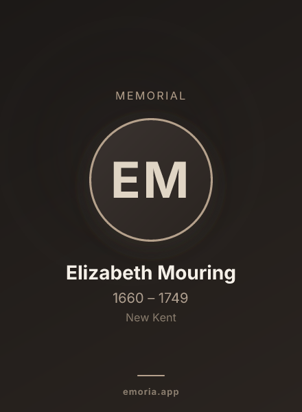Memorial portrait of Elizabeth Mouring