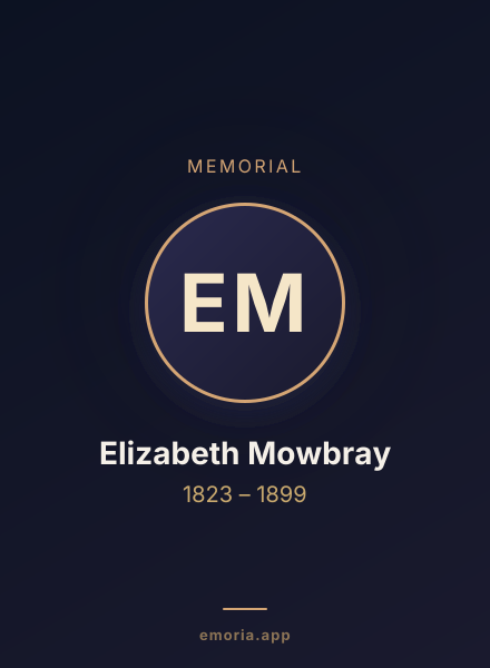Memorial portrait of Elizabeth Mowbray