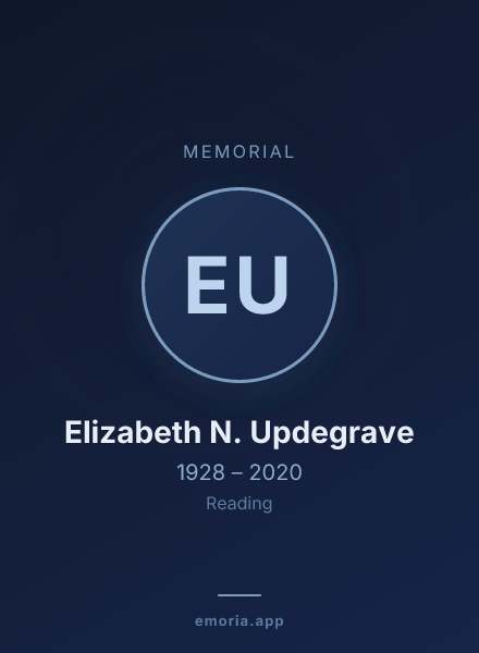 Memorial portrait of Elizabeth N. Updegrave