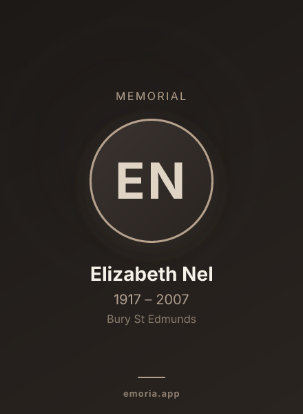 Memorial portrait of Elizabeth Nel