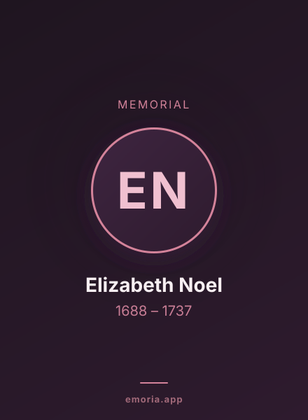 Memorial portrait of Elizabeth Noel