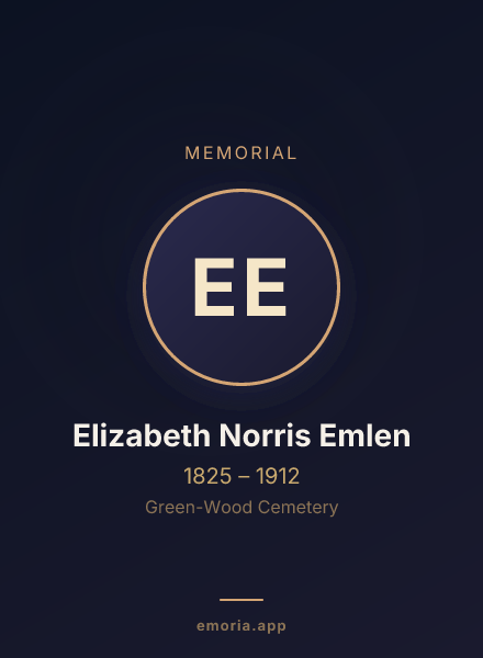Memorial portrait of Elizabeth Norris Emlen