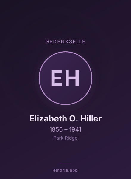 Gedenkportrait von Elizabeth O. Hiller