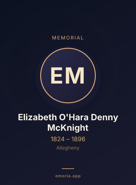 Memorial portrait of Elizabeth O'Hara Denny McKnight