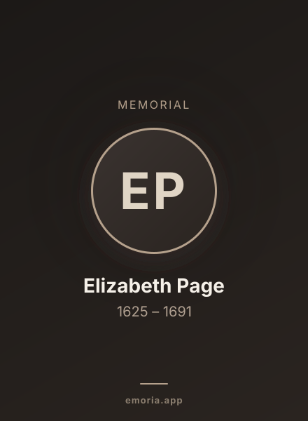 Memorial portrait of Elizabeth Page