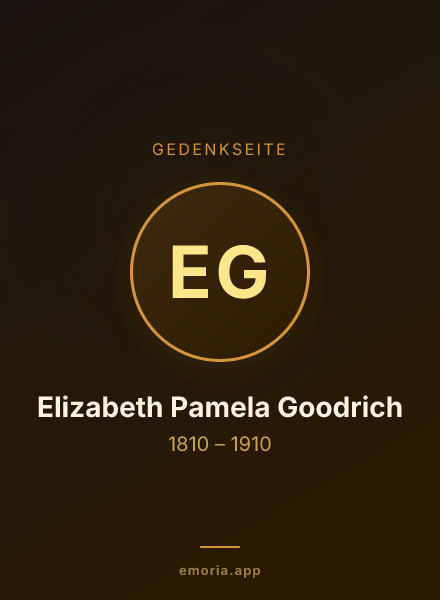 Gedenkportrait von Elizabeth Pamela Goodrich