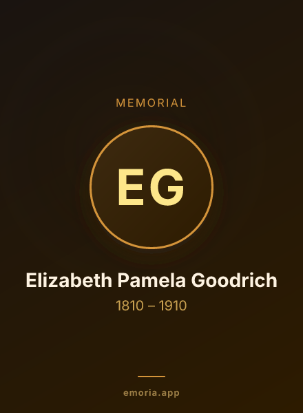 Memorial portrait of Elizabeth Pamela Goodrich