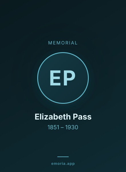 Memorial portrait of Elizabeth Pass