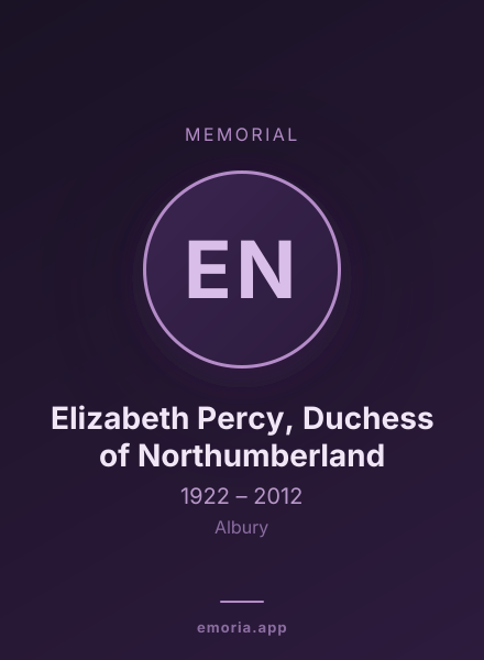 Memorial portrait of Elizabeth Percy, Duchess of Northumberland