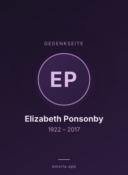 Gedenkportrait von Elizabeth Ponsonby