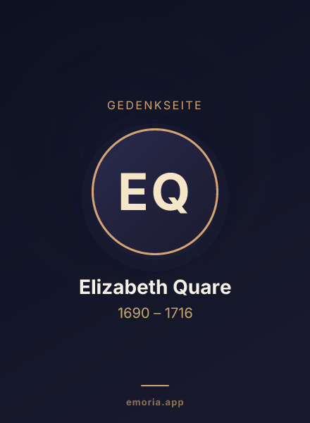 Gedenkportrait von Elizabeth Quare