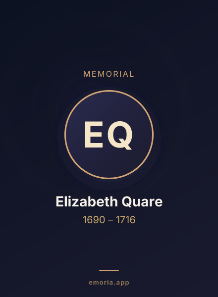 Memorial portrait of Elizabeth Quare