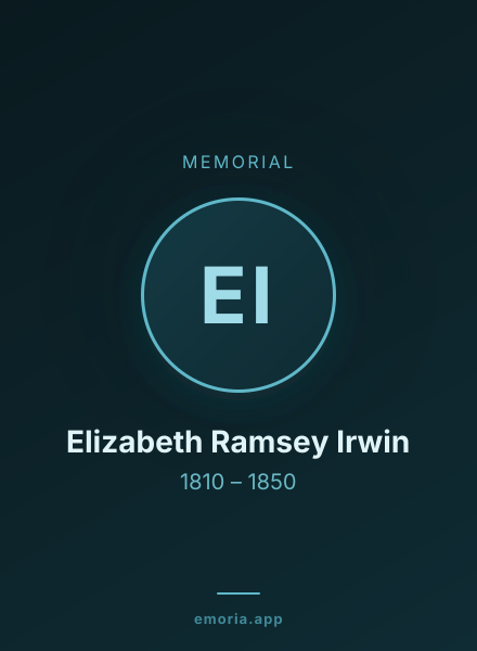 Memorial portrait of Elizabeth Ramsey Irwin