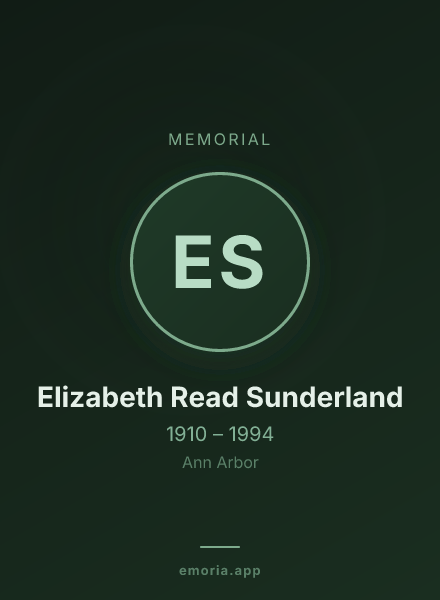 Memorial portrait of Elizabeth Read Sunderland