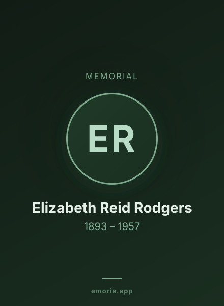 Memorial portrait of Elizabeth Reid Rodgers