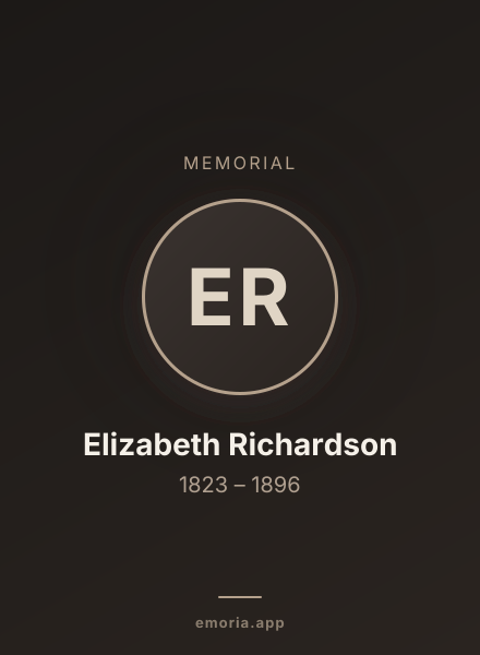 Memorial portrait of Elizabeth Richardson