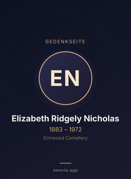 Gedenkportrait von Elizabeth Ridgely Nicholas