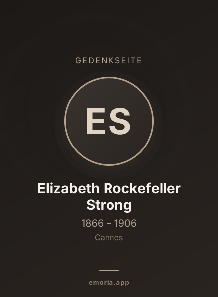 Gedenkportrait von Elizabeth Rockefeller Strong