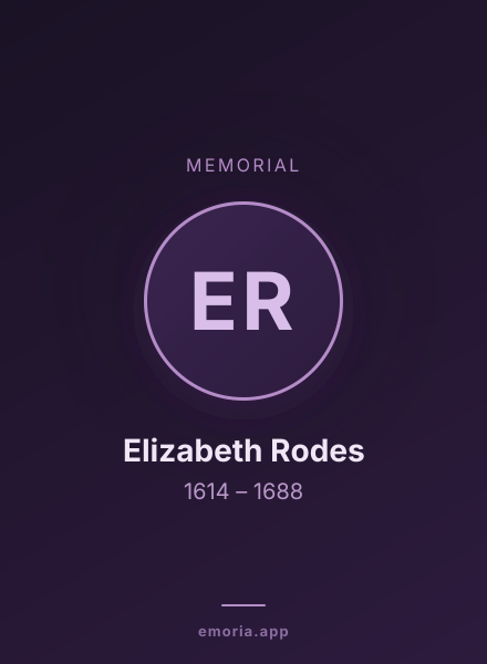 Memorial portrait of Elizabeth Rodes
