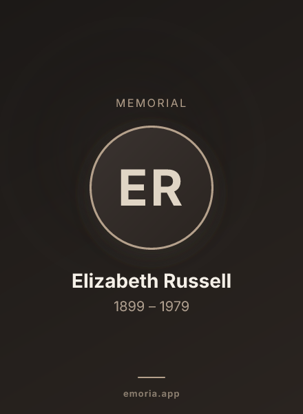 Memorial portrait of Elizabeth Russell