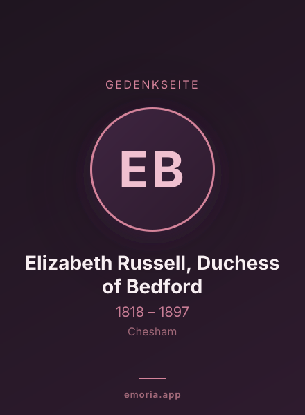 Gedenkportrait von Elizabeth Russell, Duchess of Bedford