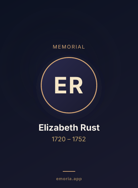 Memorial portrait of Elizabeth Rust