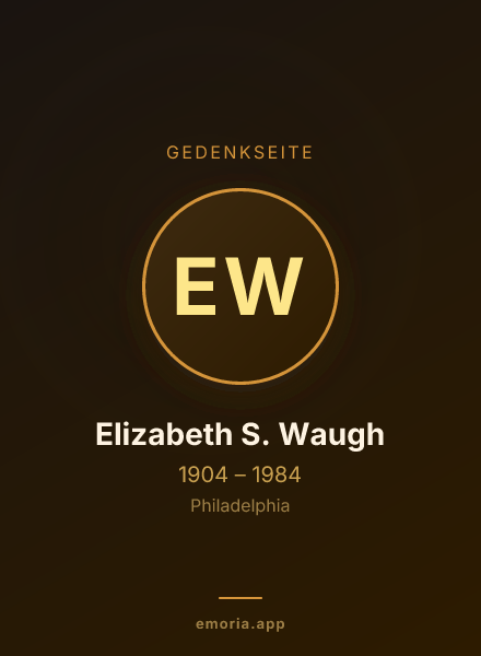 Gedenkportrait von Elizabeth S. Waugh