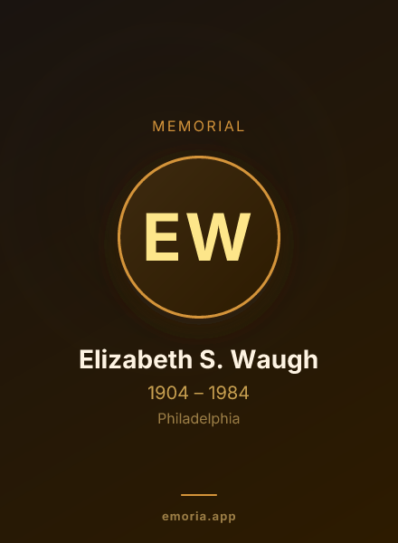 Memorial portrait of Elizabeth S. Waugh