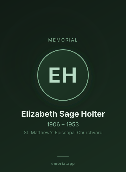 Memorial portrait of Elizabeth Sage Holter