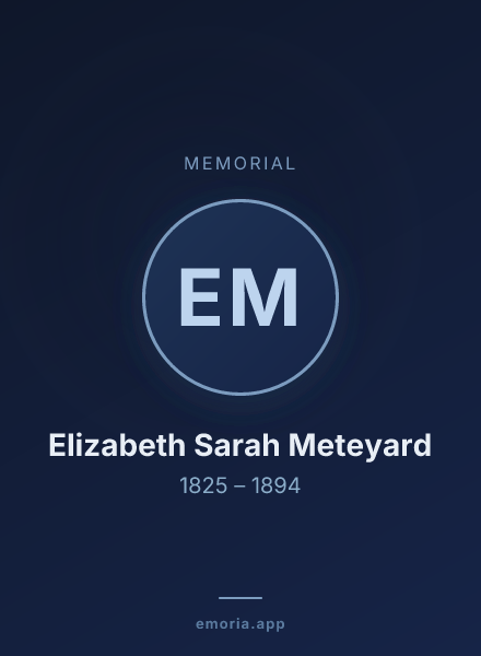 Memorial portrait of Elizabeth Sarah Meteyard