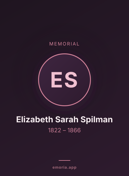 Memorial portrait of Elizabeth Sarah Spilman