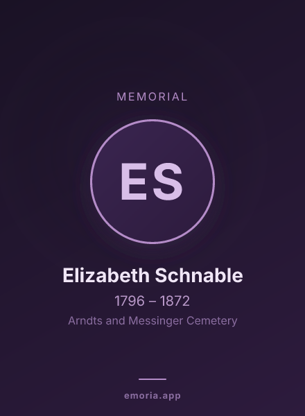 Memorial portrait of Elizabeth Schnable
