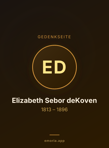 Gedenkportrait von Elizabeth Sebor deKoven