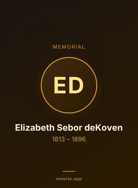 Memorial portrait of Elizabeth Sebor deKoven