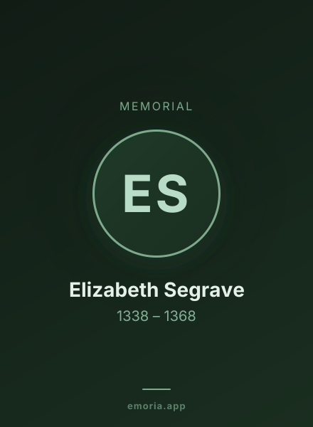 Memorial portrait of Elizabeth Segrave