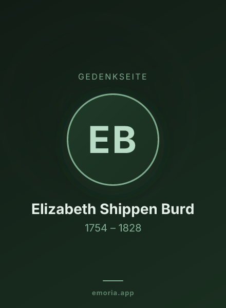 Gedenkportrait von Elizabeth Shippen Burd