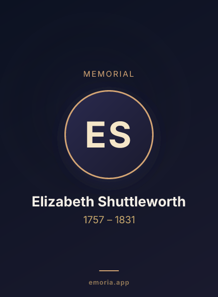 Memorial portrait of Elizabeth Shuttleworth