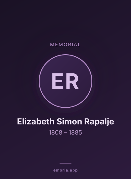 Memorial portrait of Elizabeth Simon Rapalje