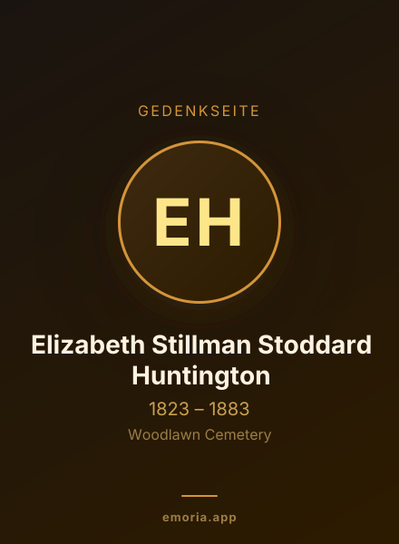Gedenkportrait von Elizabeth Stillman Stoddard Huntington