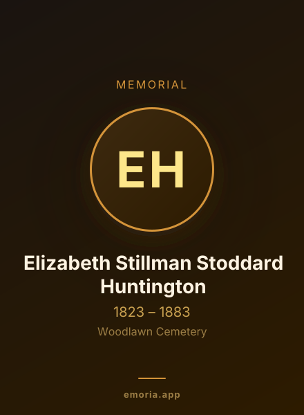 Memorial portrait of Elizabeth Stillman Stoddard Huntington
