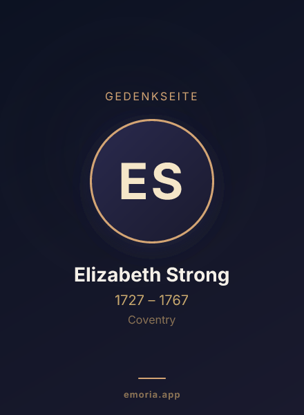 Gedenkportrait von Elizabeth Strong