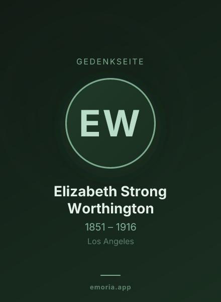 Gedenkportrait von Elizabeth Strong Worthington