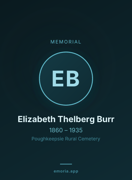 Memorial portrait of Elizabeth Thelberg Burr