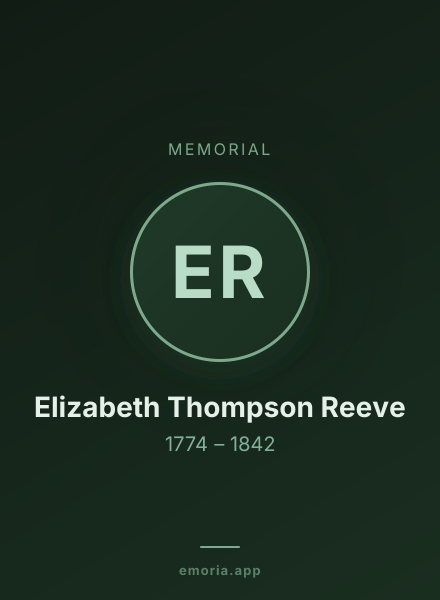 Memorial portrait of Elizabeth Thompson Reeve