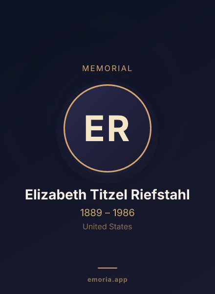 Memorial portrait of Elizabeth Titzel Riefstahl